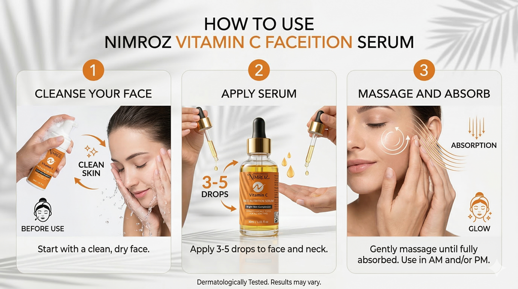 Nimroz Vitamin C Face Serum – Brightening & Dark Spot Removal (30ml)