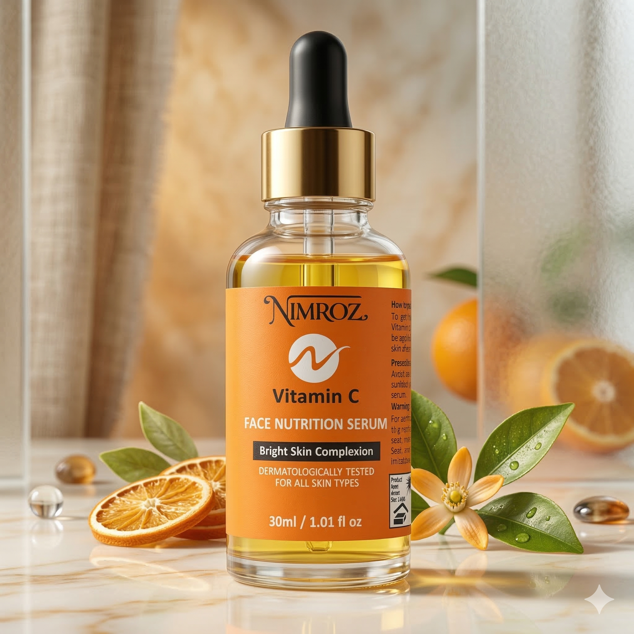 Nimroz Vitamin C Face Serum – Brightening & Dark Spot Removal (30ml)